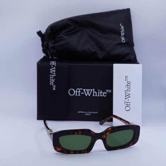 🕶️New Off-White OERI13C RENTON 6055 Sunglasses - Havana Frame, Green Lenses - Picture 11 of 11